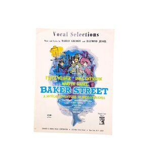 Vintage Baker Street Vocal Selections Songbook Music Book Sherlock Holmes 1964